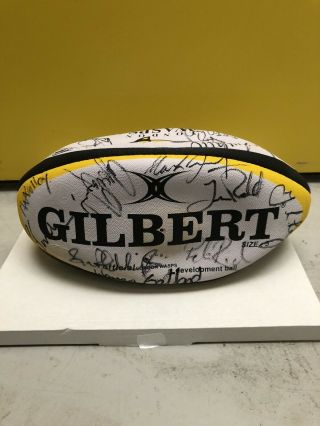 Wasps Rugby Signed Ball Rare Paul Volley,  Alex King Etc