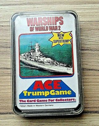 Warships Of World War 2 Ace Trump Card Game Set Rare Retro Collectors Item