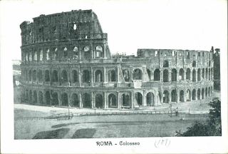 Antique Printed Postcard Rome Roma Colosseo Colosseum Italy