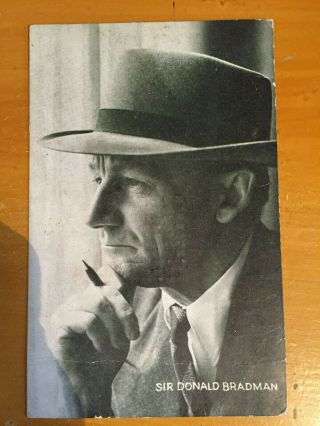 1956 Sir Don Bradman Rare Daily Mail Photograph Advertisement Promotion Card Vgc