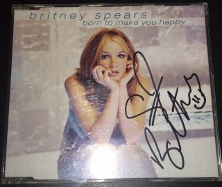 Britney Spears Born To Make You Happy Cd Single Hand Signed Rare