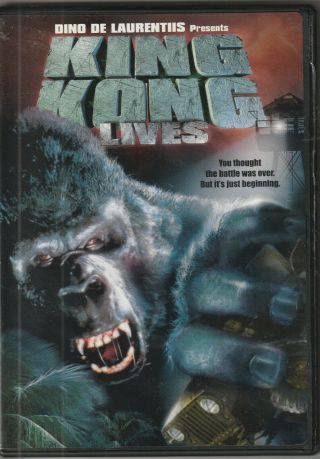 King Kong Lives Dino De Laurentiis Dir.  Jon Guillermin 1986 Rare Oop Dvd