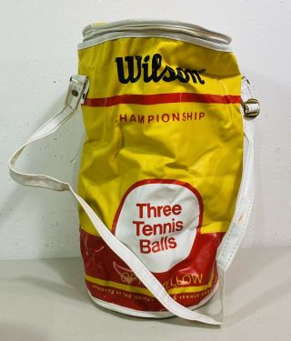 Vintage Wilson Championship Optic Yellow Tennis Balls Cooler Rare Bag