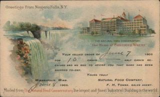 1905 Pmc Minneapolis,  Mn The Natural Food Conservatory.  Receipt For Order.  Greeti