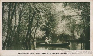 1910 Santa Rosa,  Ca View Of Mark West Creek,  Mark West Springs Sonoma County