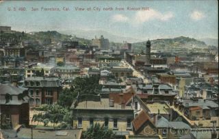 San Francisco,  Ca View Of City North From Rincon Hill California Postcard Vintage