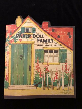 1934 The Paper Doll Family And Their House Rare By Saalfield