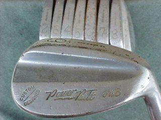 Powerbilt H&b Golf Clubs Rare Rh Set Stainless Steel Blade Irons 2 Thru 9
