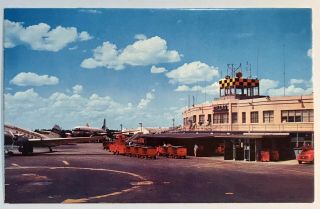 Dallas Tx Love Field Airport Vintage Postcard Texas Pilot Travel Aircraft Fly