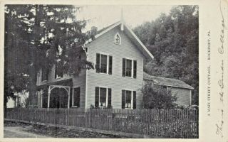 A View Of A Main Street Cottage,  Rockport,  Pennsylvania Pa 1910