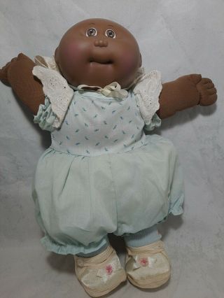Vintage 1982 Cabbage Patch African American Baby Doll W/ Outfit Rare