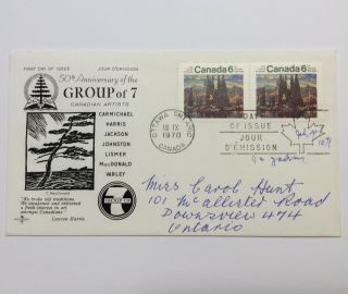 Rare A.  Y.  Jackson Autographed Signed Fdc Cover Canadian Artist Group Of Seven