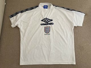 Rare Vintage England Football Training Shirt Umbro 1998 Size Xxl