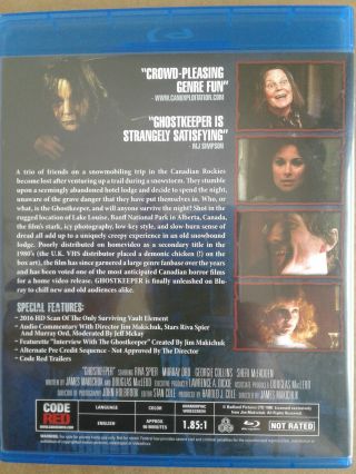 Ghostkeeper Blu - ray (Code Red) RARE OUT OF PRINT 80 ' s HORROR 2