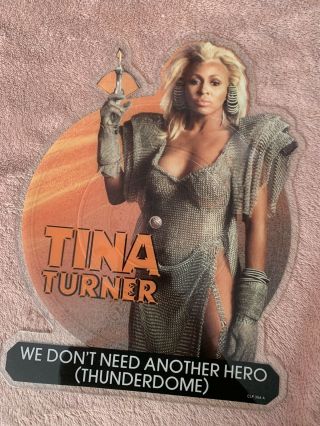 Tina Turner Thunderdome Hero Mad Max Picture Disc Shaped Vinyl Record 1985 Rare