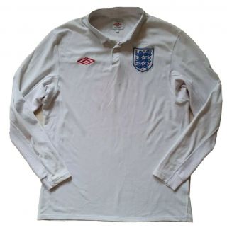 England 2009 - 2010 Home Football Shirt South Africa Rare Long Sleeve 42 Large