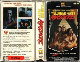 The Slumber Party Massacre Vhs Cut Big Box Rare Embassy 1982 Slasher Horror Cult