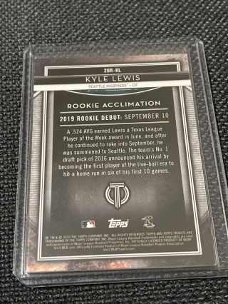 KYLE LEWIS 2020 TOPPS TRIBUTE Case hit Rc 08/99 SSP Rare Seattle Mariners 2