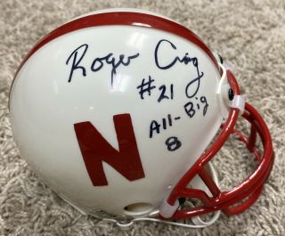 Roger Craig Autographed Nebraska Cornhuskers Mini Minature Helmet 49ers Jsa Rare