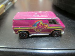 1974 Vintage Hot Wheels Redline Chevy Van Plum W/ Motorcross Rare