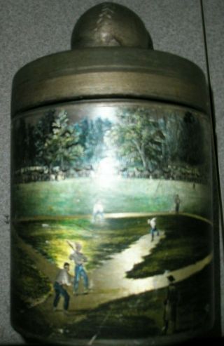 Rare Vintage Comey Of London Baseball Tobacco Jar Humidor Made In Italy