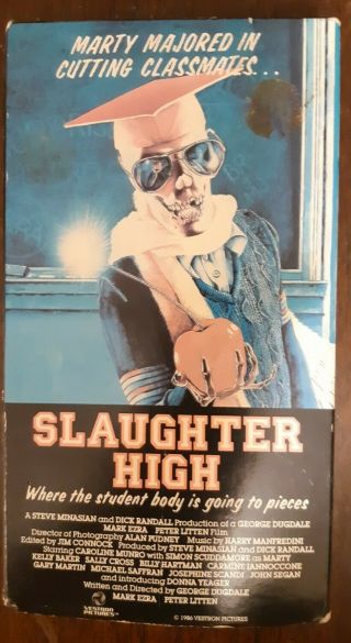 Slaughter High (vhs,  1987) Horror Oop Rare Slasher