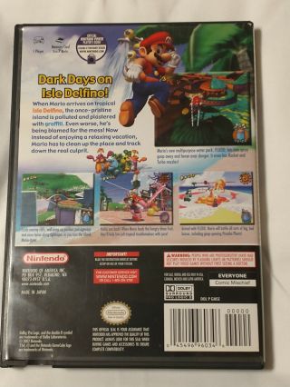 Mario Sunshine Nintendo GameCube Game Rare and OOP 2