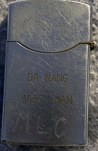 Zenith Flip Top Zippo Da Nang Vietnam Lighter Vintage Rare War