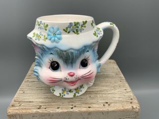 Vintage Rare Lefton “miss Priss Cat” Mug,  Japan,  1503