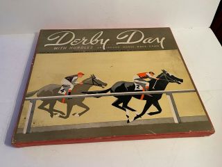 Rare 1959 Parker Brothers Derby Day Horse Race Board Game 76 " Board Complete