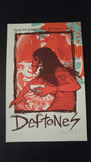 Rare Deftones Test Mini Print Jermaine Rogers Poster 2013 Hob