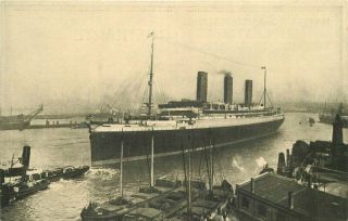 Express Turbine Ss Imperator 1920s Steamship Postcard 21 - 3887
