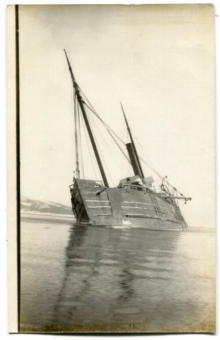 Rppc Is This The Ss Farallon?? Ship Wreck Cook Inlet Alaska 1/5/1910 C7