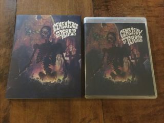 Cemetery Of Terror Vinegar Syndrome Blu - Ray,  Oop Slipcover Rare Htf Horror