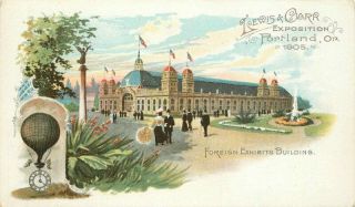 Foreign Building Lewis & Clark Exposition Portland Oregon Postcard 20 - 13786