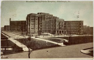Pittsburgh Pennsylvania Hospital C1915 Birds Eye View Western Pa Photo Postcard