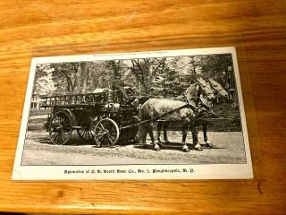 Poughkeepsie Ny Apparatus Of Booth Hose Co.  Postcard