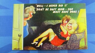 Saucy Bamforth Comic Postcard 1960 
