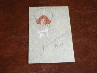 Art Nouveau Glamour Embossed Postcard - Woman,  Hair,  Jewellery,  Gilt.