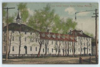 Holy Childhood Indian School Building,  Harbor Springs,  Michigan; Postcard