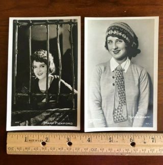 Real Photo Postcards Silent Film Actress Mary Pickford Norma Shearer Mail Collec