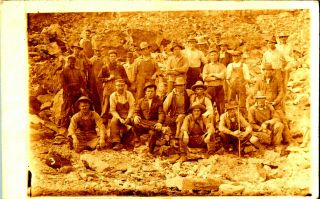 Antique Rppc Postcard Men At Work 1905