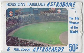 1965 Set Of 6 Postcards The Houston Texas Baseball Astrodome Home Of The Astros