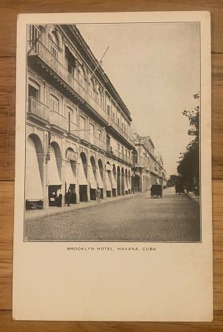 Havana,  Cuba 1910 Postcard View Of The Brooklyn Hotel