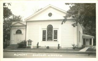 Almont Michigan 1969 Religion Baptists Church Rppc Real Photo Postcard 5425
