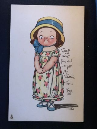 Antique Valentine Grace Wiederseim Drayton Little Girl Tuck 224 Postcard - B978