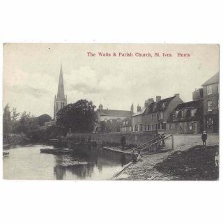 St Ives The Waits & Parish Church,  Huntingdonshire Postcard,