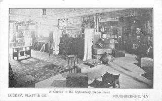Poughkeepsie Ny Luckey,  Platt & Co.  " Corner In Upholstery Department " 1908 P/c