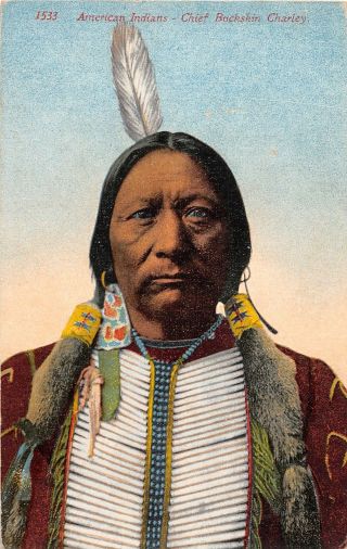 H36/ Native American Indian Postcard C1910 Chief Buckskin Charley 26