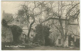 Priory Hill House,  Brecon - Breconshire Postcard